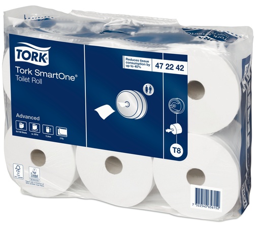 [47 22 42] [40235] Tork SmartOne Toilet 2 plis 1150 coupons 207m (6x1rl)-T8