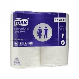 [4024] [47 21 68] Tork Papier Toilette 400 coupons 2 plis Blanc T4 - x42 Rlx