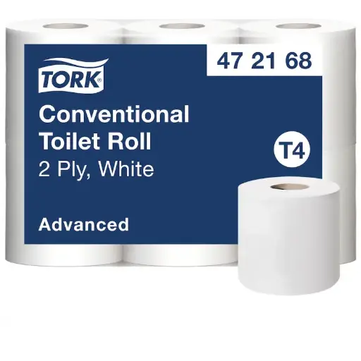[472168] [4024] Tork Papier Toilette 400 coupons 2 plis Blanc T4 - x42 Rlx