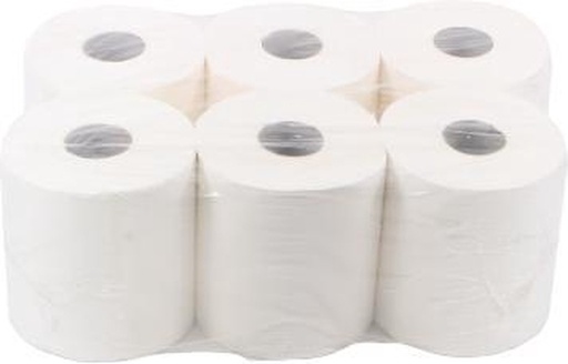 [1140] [4051] Autocut Blanc Cellulose 2 plis Papier mains - 140Mx20cm - x6Rlx