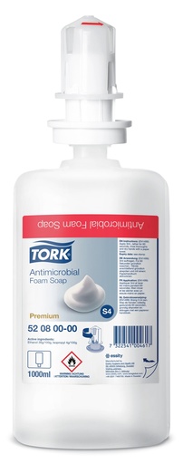 [52 08 00/rempl.52 08 01] [43032] Tork Antimicrobial Foam Soap  6X1 L/ Prix carton -S4