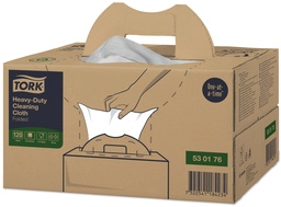 [50123] [53 01 75-NVX53 01 76] Tork Heavy-Duty Cloth Handy Box blanc x120 feuilles