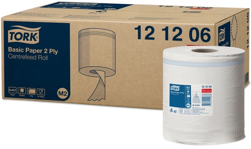 [121206] [50153] M.Tork Basic 160M 2plis-x6Rlx dévidage central-Blanc
