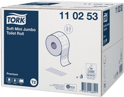 [5022] [11 02 53] T Tork Mini Plus 170M -x 12 rlx -Premium mini jumbo toilet Soft