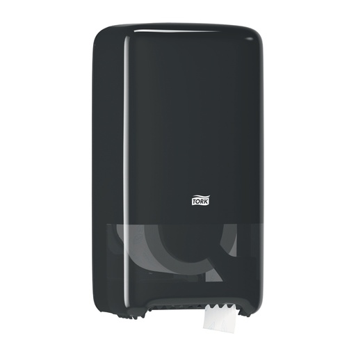 [55 75 08] [502381] Distributeur Tork Twin Mid-size Toilet Roll Noir T6