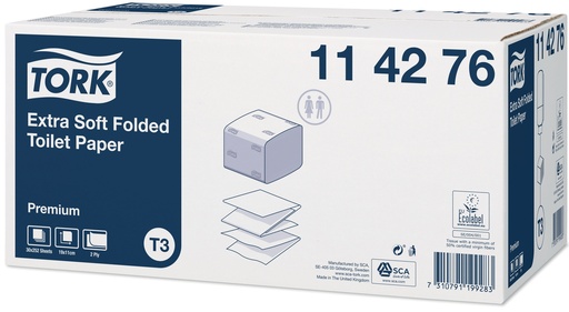 [114276] [502421] Bulk Tork Premium Extra Soft Toilet 2 plis - 30x252 =7560pces T3