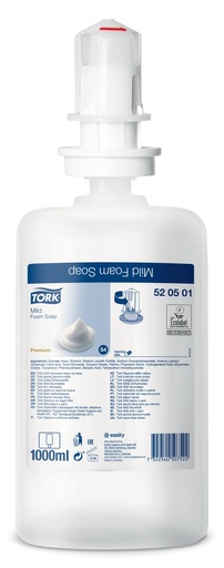 [520501] [502681] Tork premium Soap Foam mousse 1Lx6 pc-S4/Prix carton