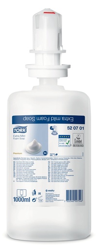 [52 07 01] [502685] Tork Extra Mild Foam Soap en 6x1L - S4