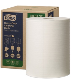 [5043] [53 01 37] Tork Heavy-Duty Cloth Combi Roll blanc in Box x280p
