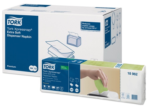 [18 962] [506741] Tork Xpressnap Extra Soft x 8.000pcs- N4-Lime/citron