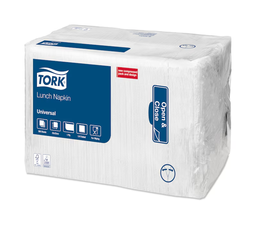 [50675] [50 93 10-00] Serviette de Table Blanche Tork 1 pli 33cm  x4000pces