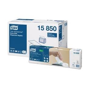 [15850] [506791] Serviette de Table Distributeur 16,5x21,3cm 2 plis1/2 blanc 8000p/N4