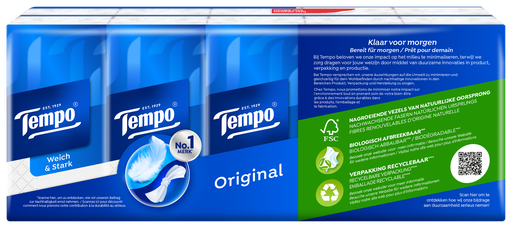 [83 03 54] [5070] Mouchoir de Poche TEMPO Base 12/10x10 pièces