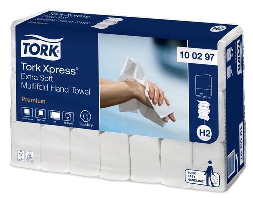 [10 02 97] [50832] Serviette mains X Press Comfort 21x100pc-Tork Hand extra soft 2pl H2