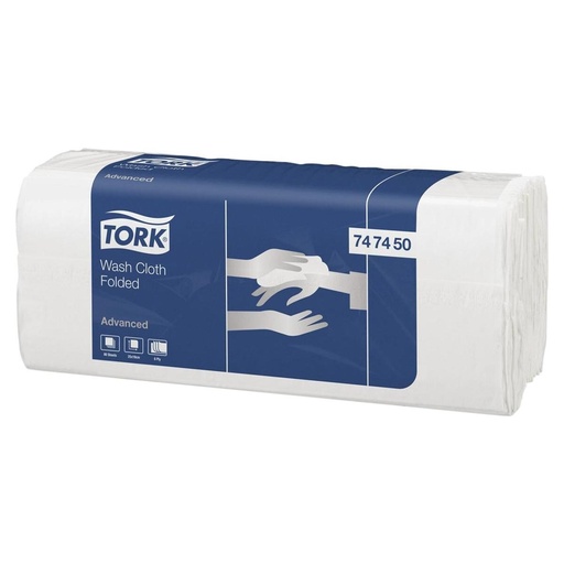 [74 74 50] [5089] Tork Wash Cloth Blanc 6plis(19x25cm)H3 -x1.600 pcs