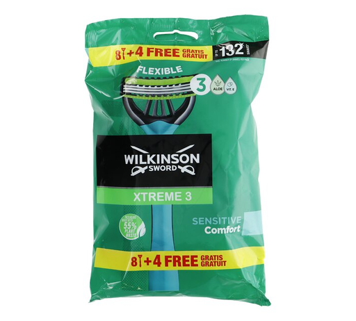 [131522] [52542] Rasoir Jetable Sensitive Wilkinson 8+4 pièces