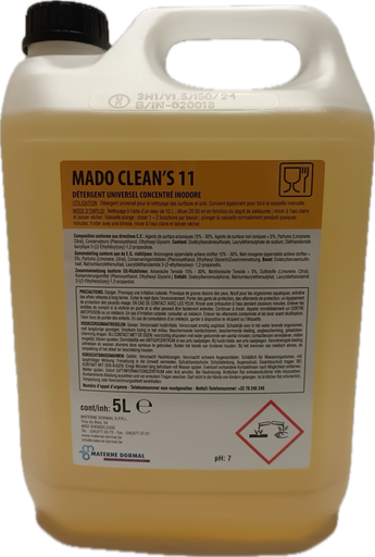 [MAT-DE5024/5] [5270] Mado 11 en 5L détergent multi usage et vaisselle manuelle