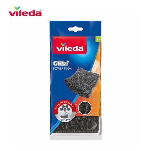[141656/ 141659] [53028] Power Inox (récureur Inox)  pack de 2 pièces-  Viléda