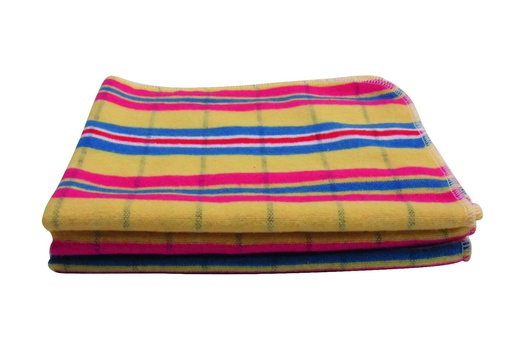 [6209] [5333] Chamoisette Extra jaune-ligne bleu/rouge 40x50cm