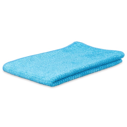 [615.900.450] [53341] Torchon Microfibres Quadri-wassingue 40x80cm Bleu