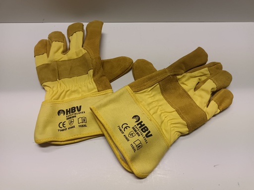 [177072 - Cuir Docker Doubles] [5367] Gant Vachette jaune Ameubeublement Fourré
