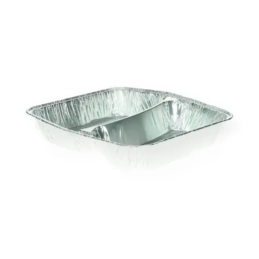 [CONTIR808G-SP00114] [54874] Ravier Alu 880gr 2 Compartiments x1000pcs -227x178x39mm