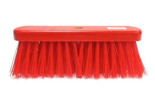 [2526] [5619] Brosse de Rue PVC 30cm en bois vernis rouge - @23.5