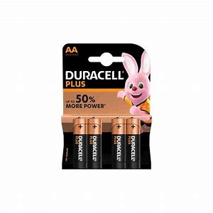 [20002] [5846] Pile Duracell Plus LR6 Crayon AA M 1,5V - Paquet de 4 pièces