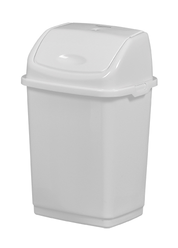 [91160 - CLAP] [59605] Poubelle couvercle basculant plastique 5L -blanche-
