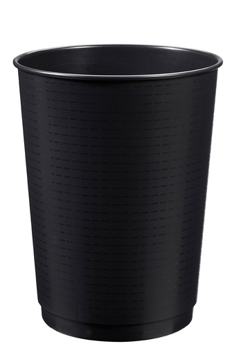 [59484 - PEPS] [5987] Lot de 4 Corbeilles à papier ronde plastique Plein Noir 40L