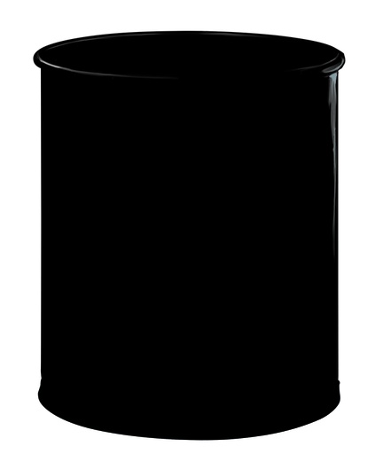 [59583] [59871] Corbeille à papier en Acier 15l Noir non perfo) -Rossignol-