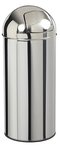 [57468] [59981] Poubelle Push Inox avec couvercle à Trappe - 45L