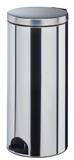 [90350] [61046] Poubelle Métal à pédale 30L - Seau Antibactérien