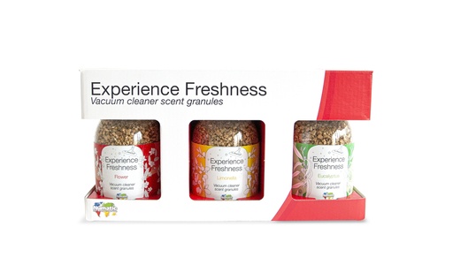[V30010] [6865] Granulés parfumés pour sac aspirateur set de 3 parfums