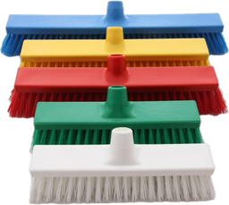 [7048] [223086] Balai Poussoir Dur 30cm Rouge (Brosse Rue )