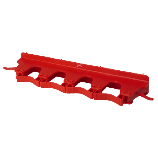 [1018/4 Rouge] [7563] Support mural polypropylène caoutch. - 393x80x6mm