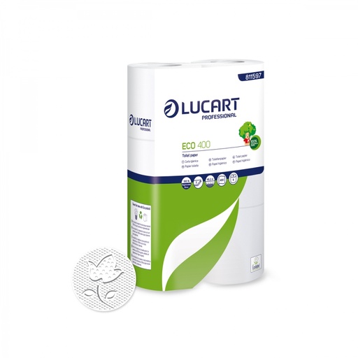 [811597] [9640] Papier ECO 400 Lucart 2 plis 400 coupons - x30Rlx