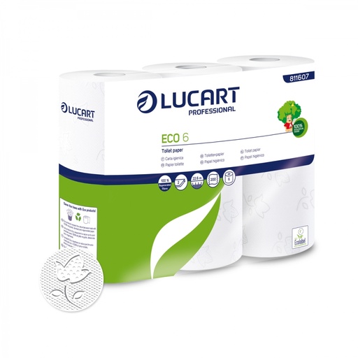 [811607A] [9696] Papier Toilette Ménager blanc 2plis 200coup 96Rlx Lucart