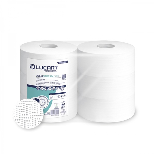 [812222] [9710] Papier Toilette Jumbo Aquastream 340M x6Rlx Lucart