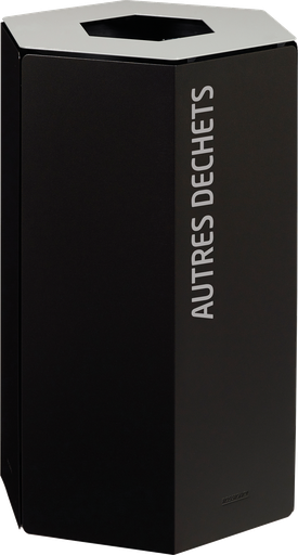 [59043] [3227] Corbeille Tri Sélectif 50L Gris + Couv. - Hexatri