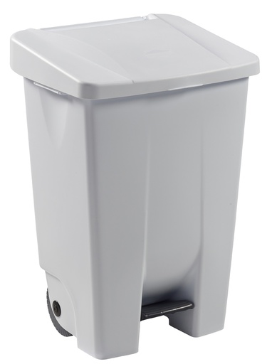 Poubelle Mobile à pédale Mobily 80L corps Blanc + Couvercle