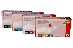 Gants Vinyl poudré transparent x 100 pièces