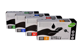 Gant d'examen Nitrile NOIR non poudré x100pces