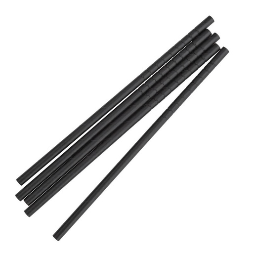 [DIDG523-2] [2605] Paille pliable carton noir 220mm Diam.6mm - x200 pièces