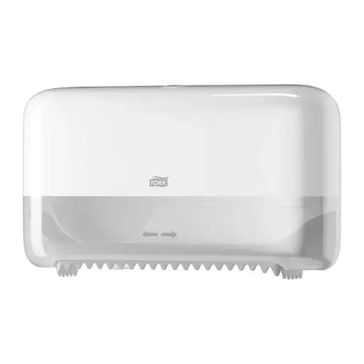 [558040 - Blanc] [5007-BC] Tork Twin Coreless Mid-size Toilet Roll Dispenser T7