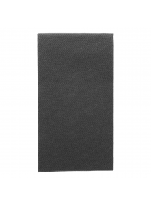 [G732] [G732] Serviette Double Point 40x40cm 1/8 Noir - x1200 pièces