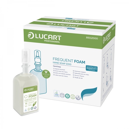 [89112000] [89112000] Frequent Foam Hand Soap 1000 Lucart - Cart. 6x1L