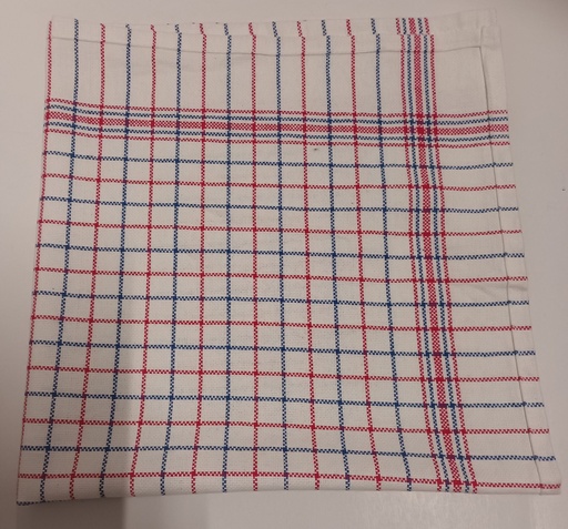 [228.525] [228525] Essuie vaisselle Nation 100% coton 65x70 cm Blanc/rouge/bleu