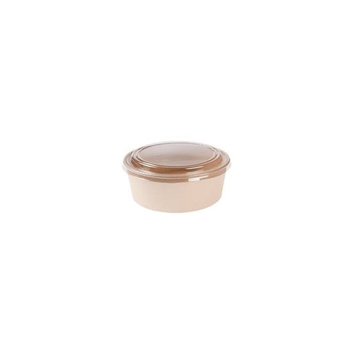 [61600084] [POTCART1130C] Pot rond en carton brun 1130ml Pokepack Diam.183x59mm -Cart. 6x50 pièces