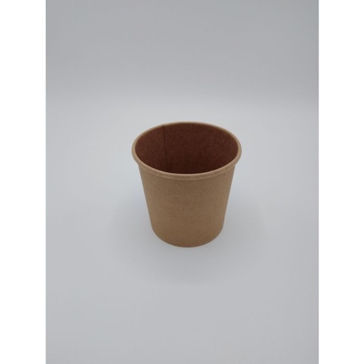 [61600060] [20190446] Container carton kraft brun 480ml - Diam.99x99mm - Cart. 10x50 pièces